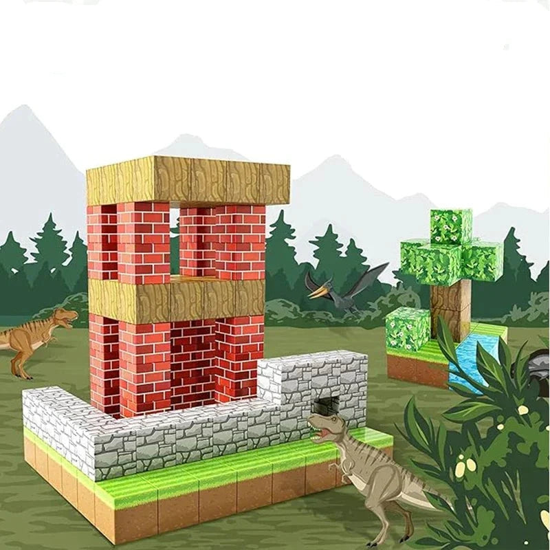 Magnetic Building Blocks Set for Kids STEM Construction Toy Creative Magnetic Tiles