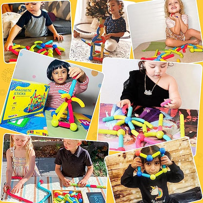 Magnetic Building Sticks Educational Construction Toy Early Learning Development