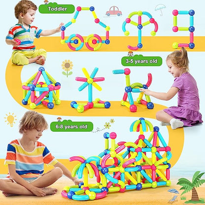 Magnetic Building Sticks Educational Construction Toy Early Learning Development