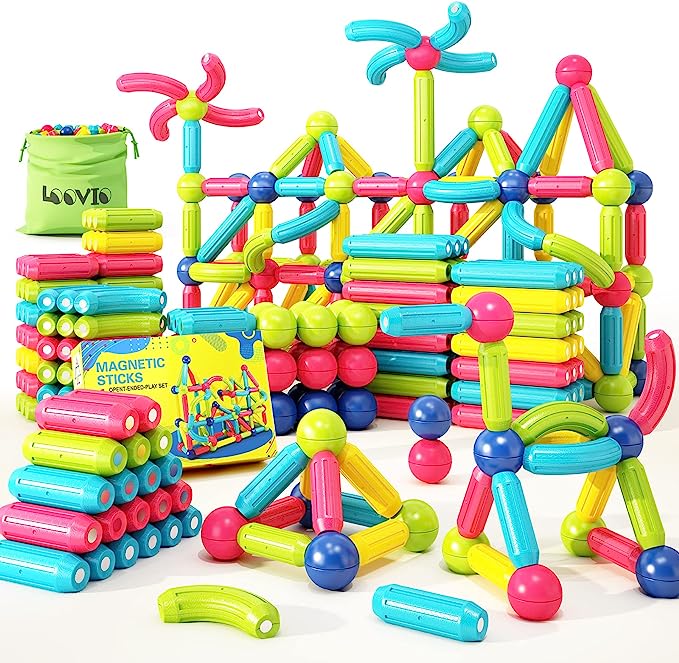 Magnetic Building Sticks Educational Construction Toy Early Learning Development