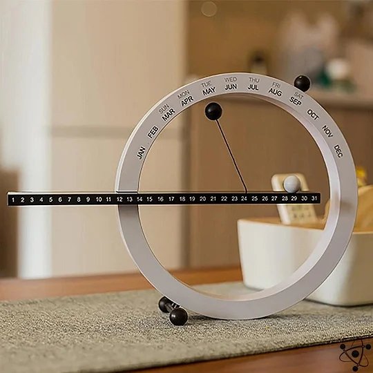 Magnetic Perpetual Calendar Silent Quartz Desk Clock Modern Decorative Calendar