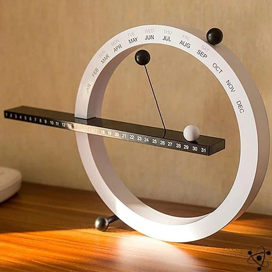 Magnetic Perpetual Calendar Silent Quartz Desk Clock Modern Decorative Calendar