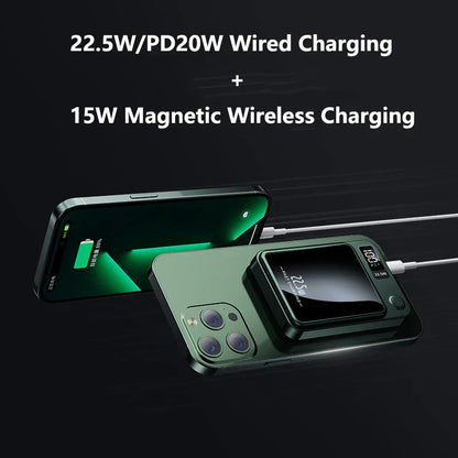 Magnetic Wireless Power Bank Fast Charging Compact Design