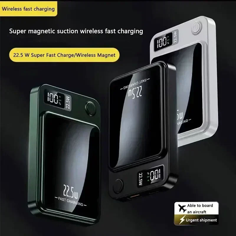 Magnetic Wireless Power Bank Fast Charging Compact Design