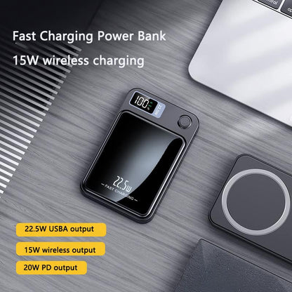 Magnetic Wireless Power Bank Fast Charging Compact Design