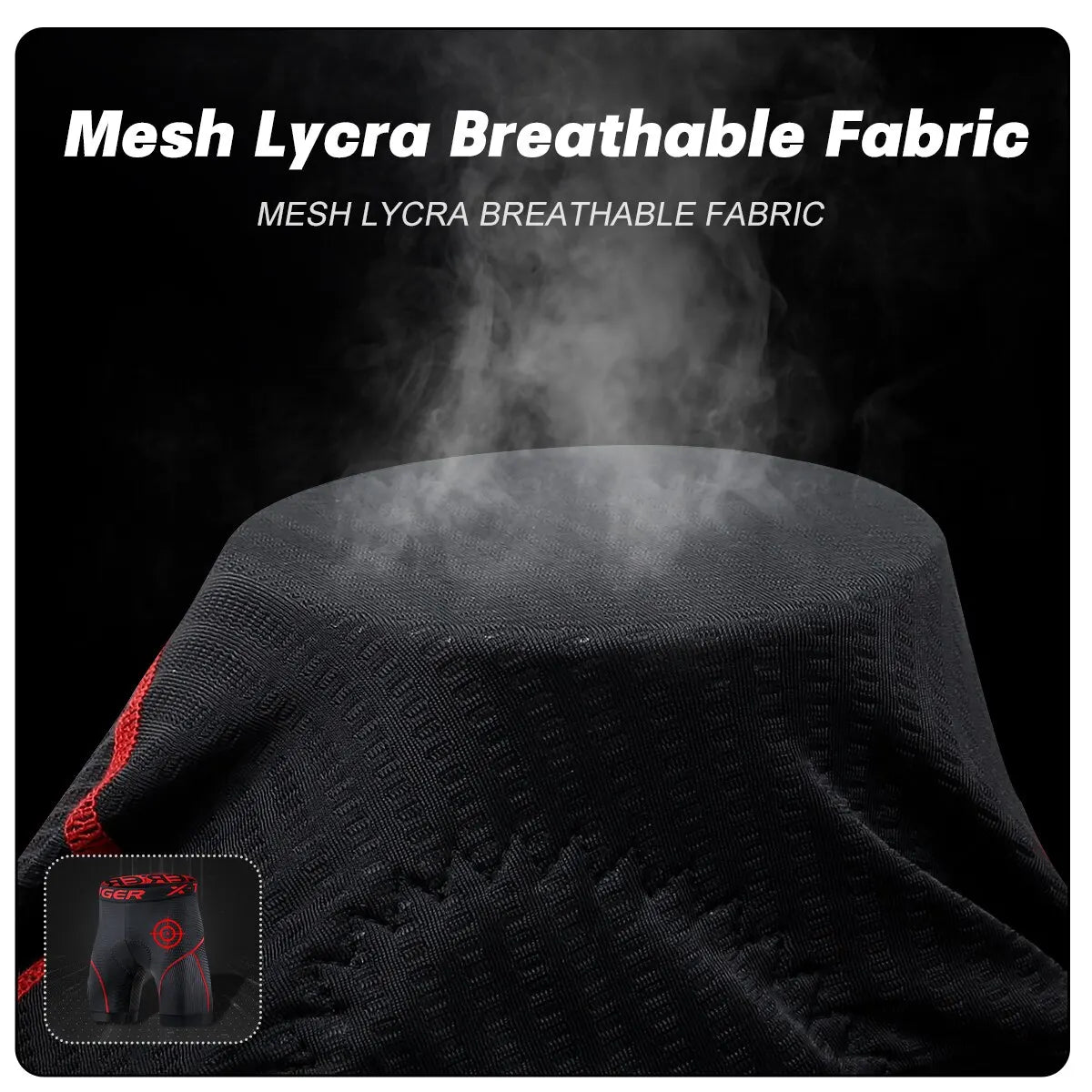 Men's Cycling Shorts Breathable Mesh Gel Pad Shock Absorbing