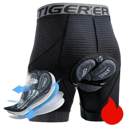 Men's Cycling Shorts Breathable Mesh Gel Pad Shock Absorbing