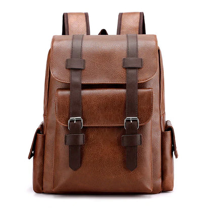 Men’s Premium Leather Laptop Backpack – Spacious, Durable and Stylish for Work & Travel