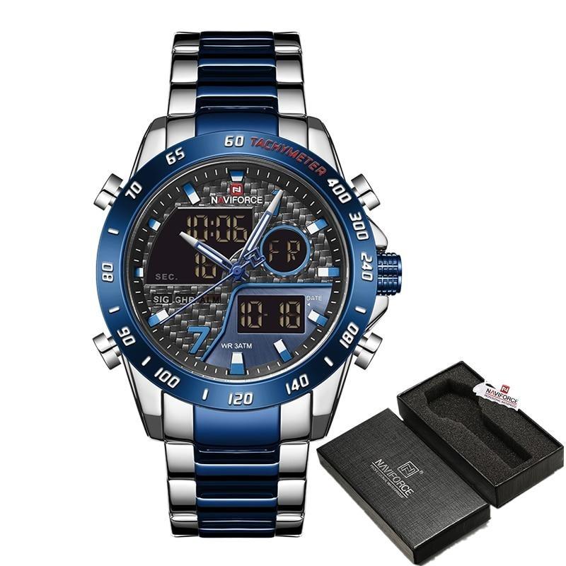 Military Sports Watch – Men’s Dual Display Quartz Chronograph Watch