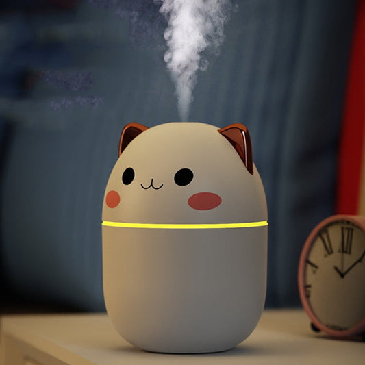 Mini Air Humidifier with Night Light Portable USB Humidifier Cool Mist Diffuser Quiet Bedroom Desk Humidifier