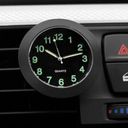 Mini Analog Car Dashboard Clock Self Adhesive Round Car Interior Clock