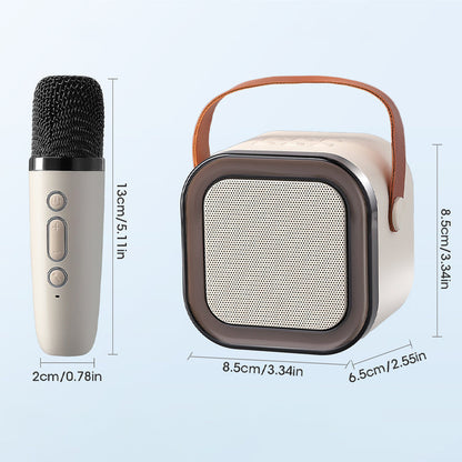 Mini Karaoke System with Wireless Microphones Portable Kids Karaoke Machine