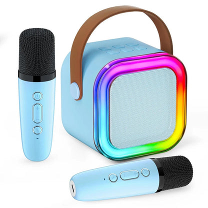 Mini Karaoke System with Wireless Microphones Portable Kids Karaoke Machine