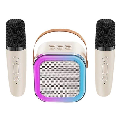 Mini Karaoke System with Wireless Microphones Portable Kids Karaoke Machine