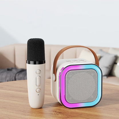 Mini Karaoke System with Wireless Microphones Portable Kids Karaoke Machine