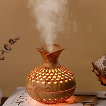 Mini Vase Humidifier USB Aroma Diffuser Flower Design Portable Air Humidifier
