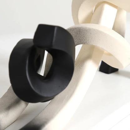 Minimalist Abstract Siamese Cat Sculpture Modern Home Decor Accent
