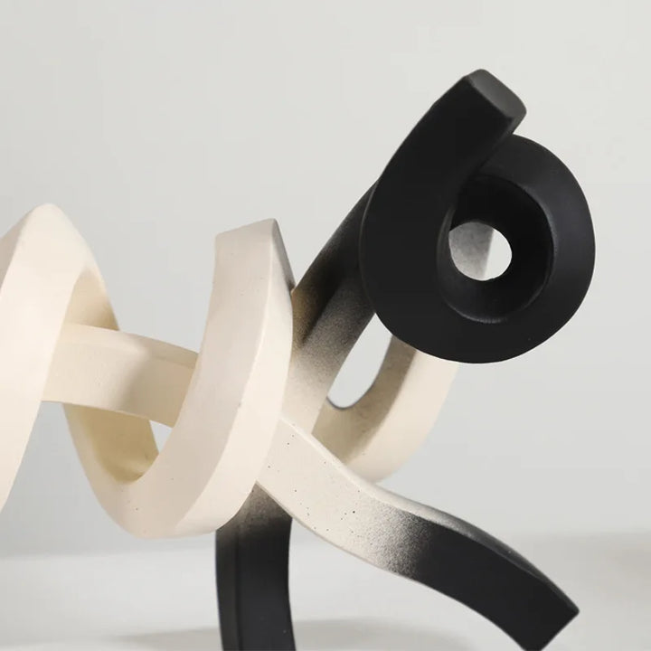 Minimalist Abstract Siamese Cat Sculpture Modern Home Decor Accent