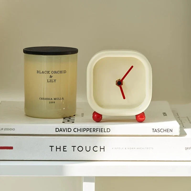 Minimalist Square Table Alarm Clock Silent Modern Desk Clock