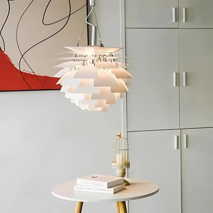 Modern Artichoke Pendant Light Sculptural Metal Ceiling Lamp