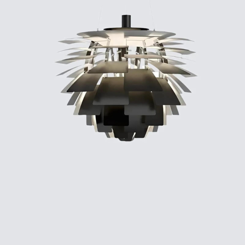 Modern Artichoke Pendant Light Sculptural Metal Ceiling Lamp