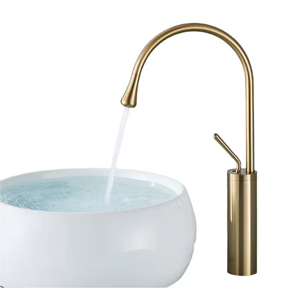 Modern Bathroom Faucet Single Lever Polished Basin Tap Minimalist Vanity Fixture