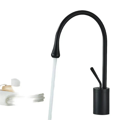 Modern Bathroom Faucet Single Lever Polished Basin Tap Minimalist Vanity Fixture