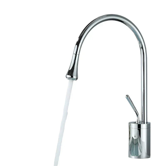 Modern Bathroom Faucet Single Lever Polished Basin Tap Minimalist Vanity Fixture