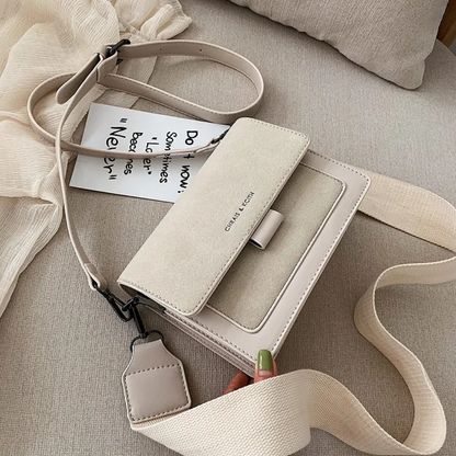 Modern Crossbody Shoulder Bag with Smooth Zipper and Adjustable Strap
