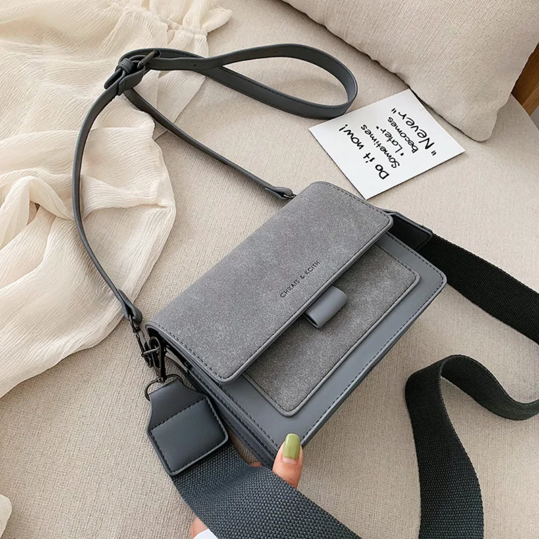 Modern Crossbody Shoulder Bag with Smooth Zipper and Adjustable Strap