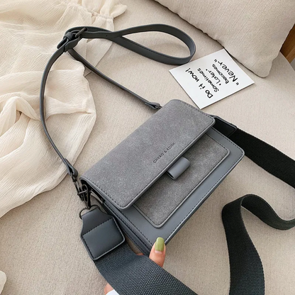 Modern Crossbody Shoulder Bag with Smooth Zipper and Adjustable Strap