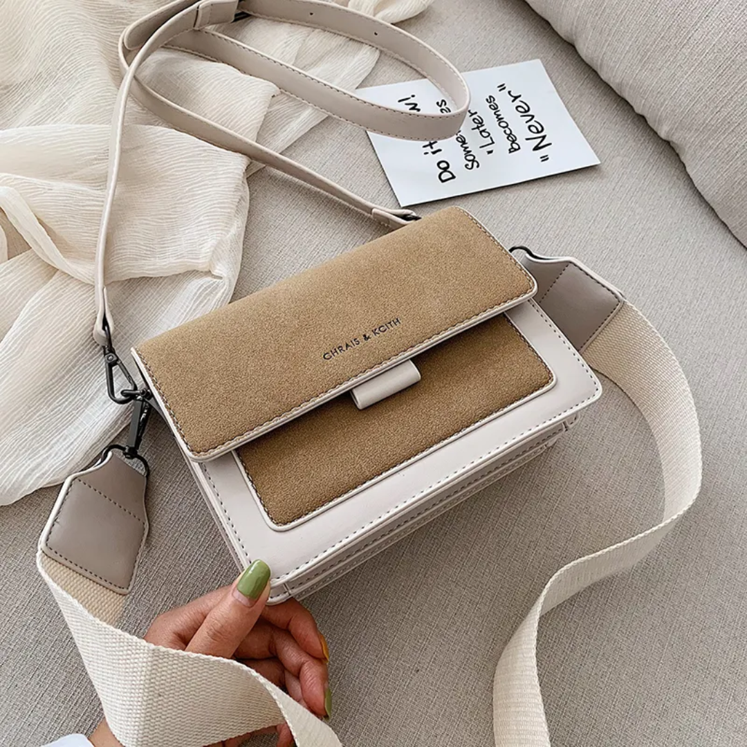 Modern Crossbody Shoulder Bag with Smooth Zipper and Adjustable Strap