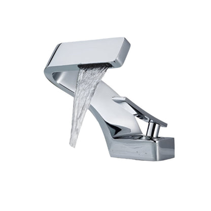 Modern Curved Kitchen Faucet Single Handle Swivel Spout