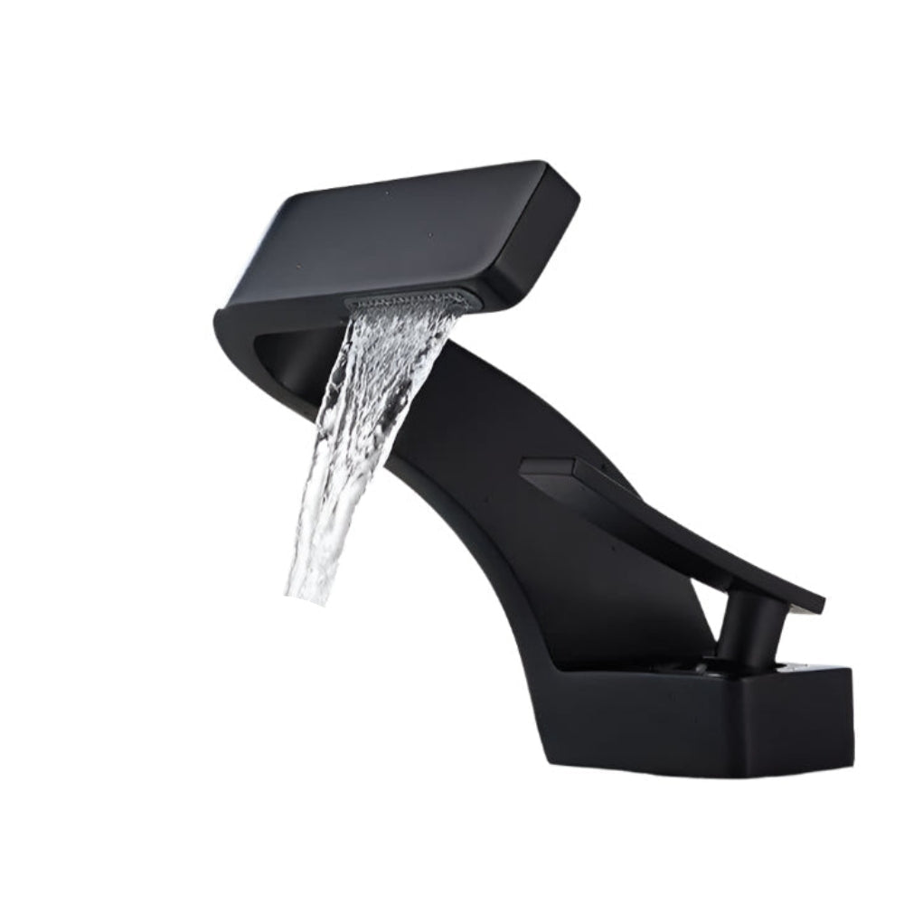 Modern Curved Kitchen Faucet Single Handle Swivel Spout