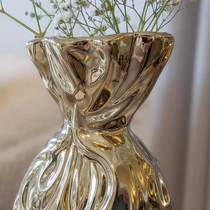 Modern Decorative Vase Elegant Flower Vase for Living Room, Table Decor & Floral Arrangements
