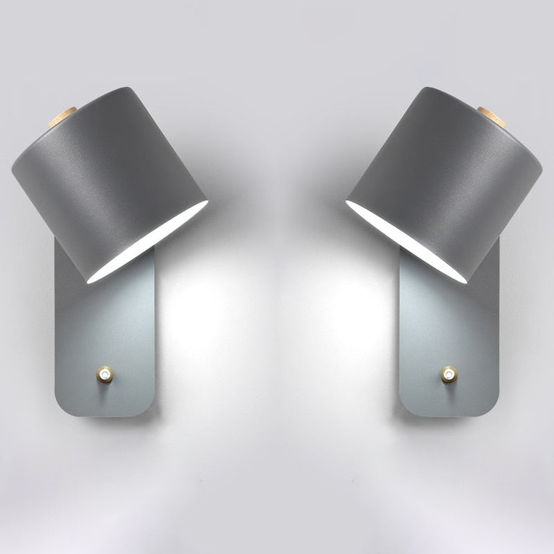 Modern LED Wall Lamp Switch Metal Design Indoor Lighting