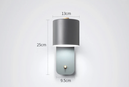 Modern LED Wall Lamp Switch Metal Design Indoor Lighting