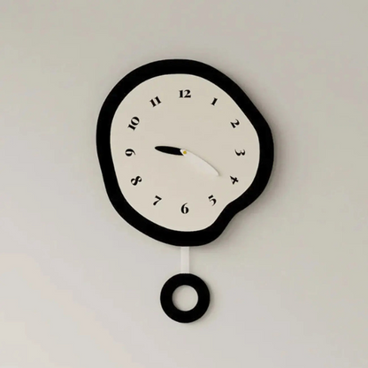 Modern Silent Wall Clock Minimalist Artistic Shape Decorative Home Office Timepiece