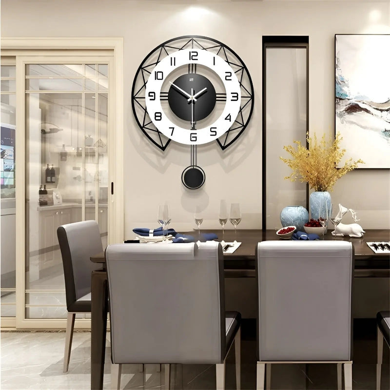 Modern Silent Wall Clock Minimalist Decorative Wall Clock for Home and Office