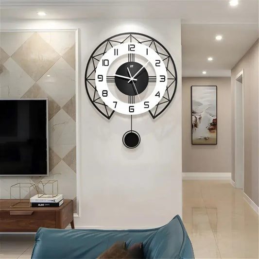 Modern Silent Wall Clock Minimalist Decorative Wall Clock for Home and Office