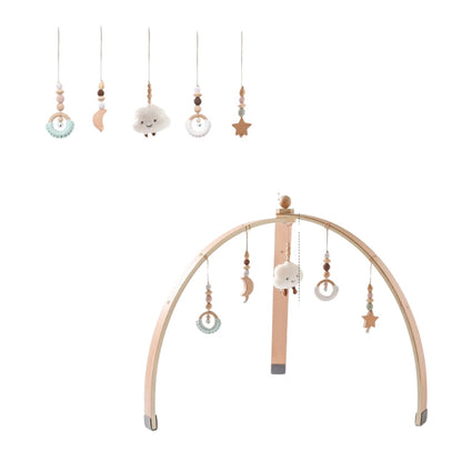 Montessori Baby Play Gym with Sensory Hanging Toys for Natural Motor Skill Development