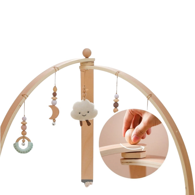 Montessori Baby Play Gym with Sensory Hanging Toys for Natural Motor Skill Development