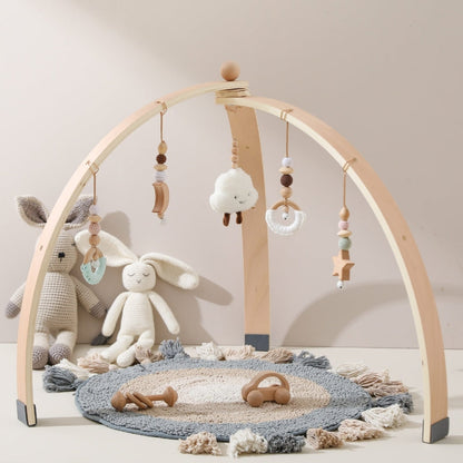 Montessori Baby Play Gym with Sensory Hanging Toys for Natural Motor Skill Development