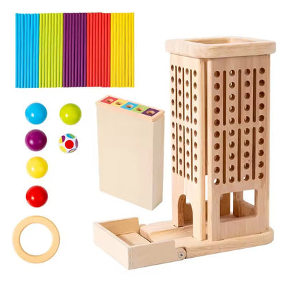 Montessori Counting Stick Tower Educational Stacking Coordination Toy