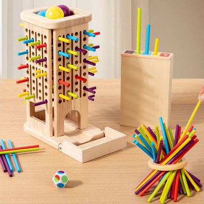 Montessori Counting Stick Tower Educational Stacking Coordination Toy