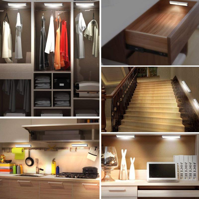 Motion Sensor LED Light Wireless Motion Activated Night Light with Adjustable Sensor