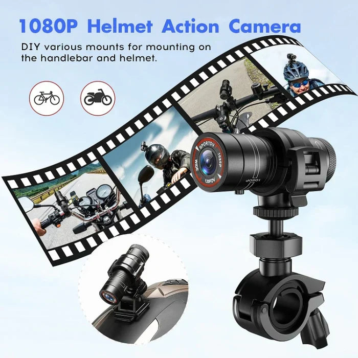 Motorcycle Helmet Action Camera Full HD Wide Angle Recording