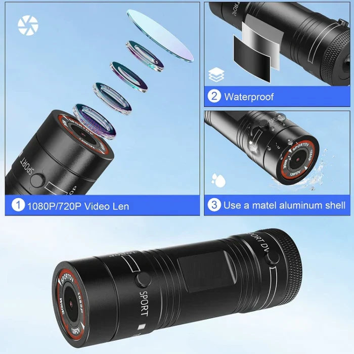 Motorcycle Helmet Action Camera Full HD Wide Angle Recording