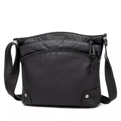 Multi Pocket Crossbody Shoulder Bag Adjustable Strap Large Capacity Everyday Travel Bag