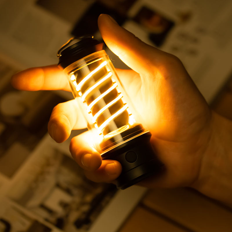 Multifunction LED Camping Lantern Adjustable Light Rechargeable Outdoor Lamp